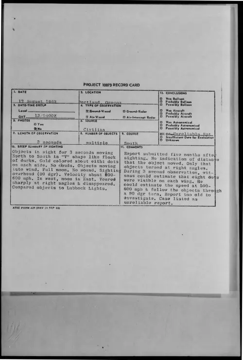 First page of 1962-08-8715599-Portland-Oregon