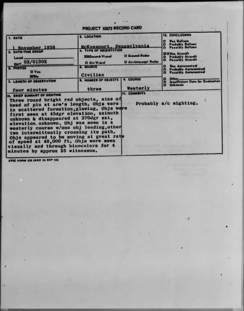 First page of 1956.11 - 7073043 - McKeesport, Pennsylvania