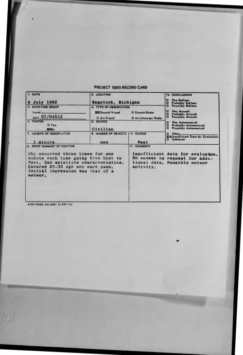 First page of 1962-07-8677255-Sagatuck-Michigan
