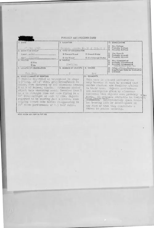 First page of 1962-05-8666556-Palmer-Alaska61-31N149-15W