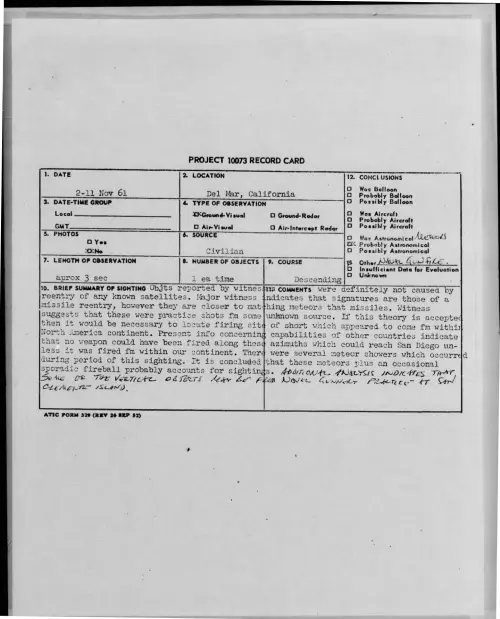 First page of 1961-11-8695661-DelMar-California