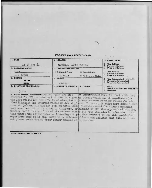 First page of 1961-11-8696646-Manning-NorthDakota