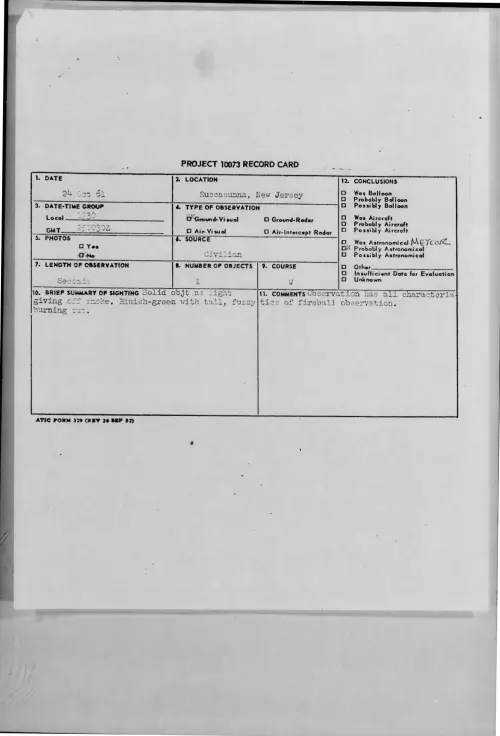 First page of 1961-10-8693888-Succasunna-NewJersey