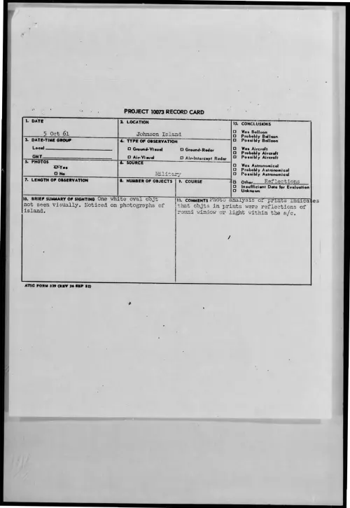 First page of 1961-10-8683349-JohnsonIsland