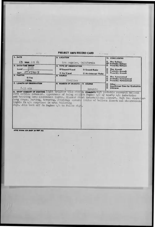 First page of 1961-10-8691657-LosAngeles-California