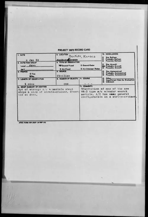 First page of 1958.01 - 6972409 - Mankato, Kansas