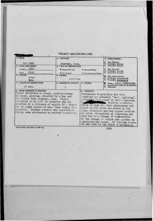 First page of 1961-10-8681211-Danbury-Conn