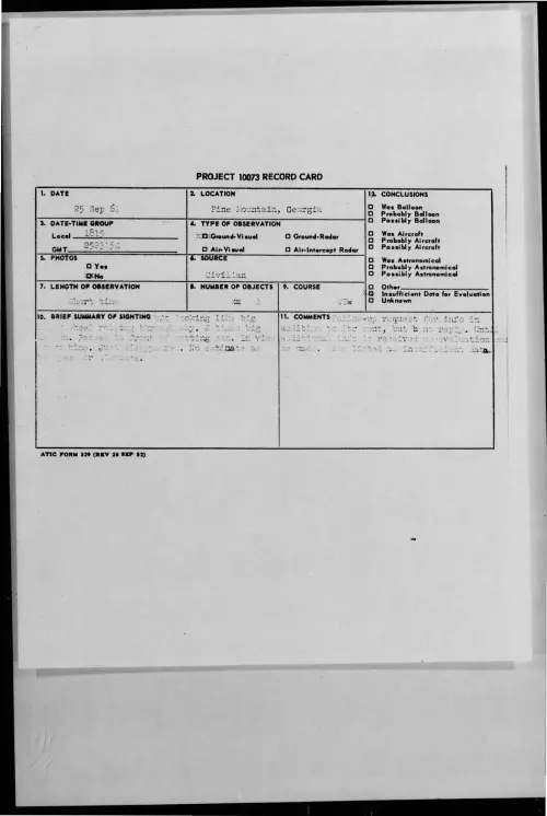 First page of 1961-09-8680245-PineMountain-Georgia