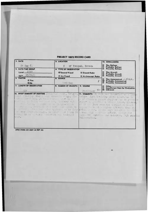First page of 1961-09-8679614-NofTonopah-Nevada