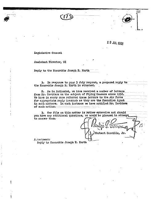 First page of CIAUFO - REPLY TO THE HONORABLE JOSEPH E. KARTH
