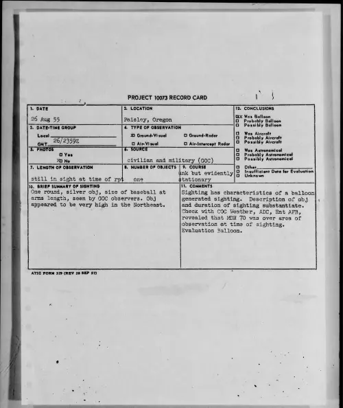 First page of 1955.08 - 6972432 - Paisley, Oregon