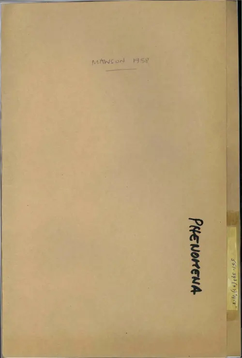First page of AustralianUFOFiles - P1556_PHENOMENA-MAWSON_1958_12086483