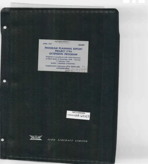 First page of Project1794 - Program Planning Report, Project 1794 Extension Program