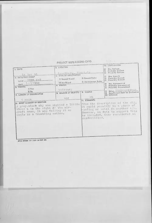First page of 1958.04 - 6967680 - Lynchburg, Virginia