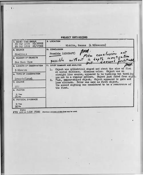 First page of 1966-05-7092494-Wichita-Kansas