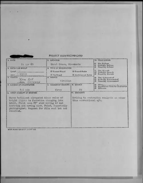 First page of 1960.04 - 7811803 - Hazel Green, Wisconsin