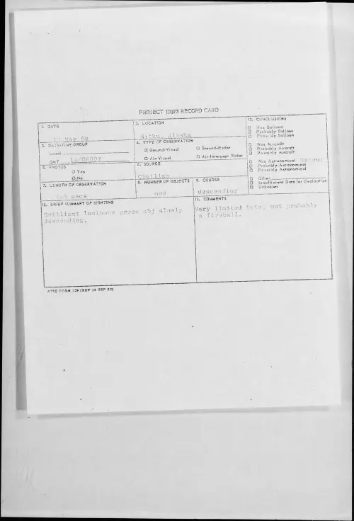 First page of 1958.03 - 6964289 - Sitka, Alaska
