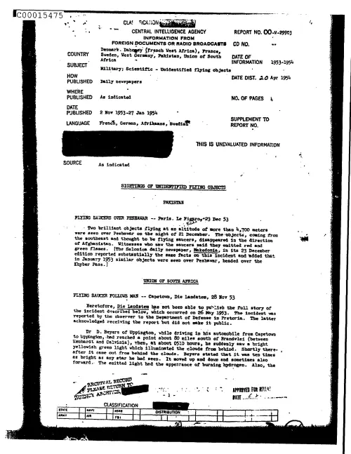 First page of CIAUFO - SightingsOfUnidentifiedFlyingObjectsDoc_0005516168