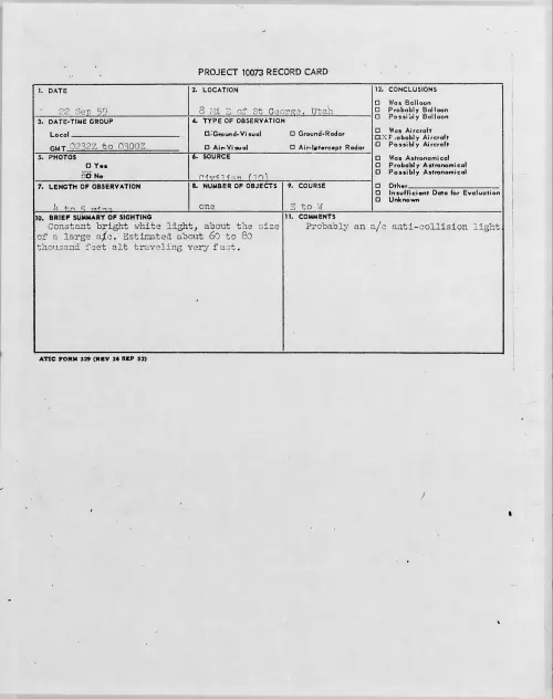 First page of 1959.09 - 8410573 - 8 Mi E of St George, Utah