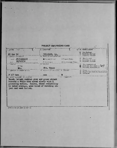 First page of 1952-11-9170045-DEQUINCY-LA