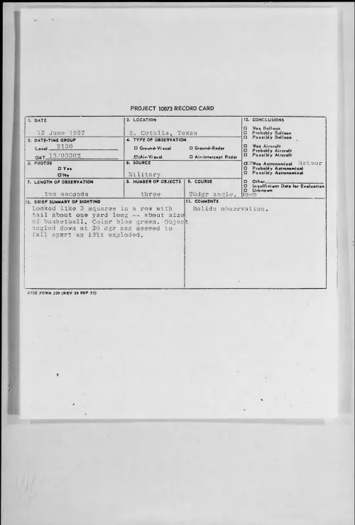 First page of 1957.06 - 6958890 - S. Cotulla, Texas