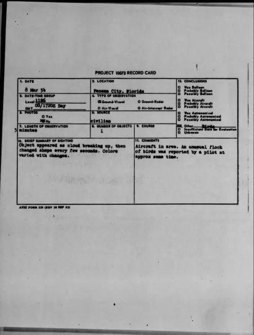 First page of 1954.03 - 6780733 - Panama City, Florida
