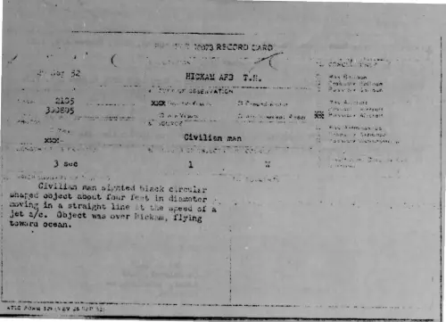 First page of 1952-09-6383617-HICKAMAFBT-H