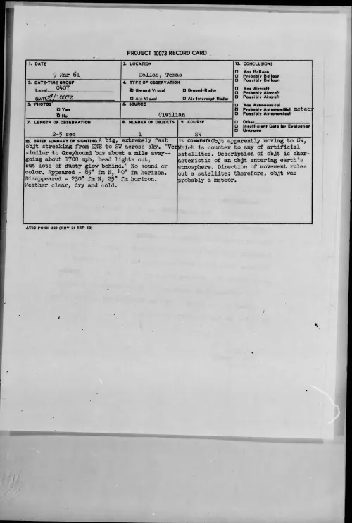 First page of 1961.03 - 8643023 - Dallas, Texas