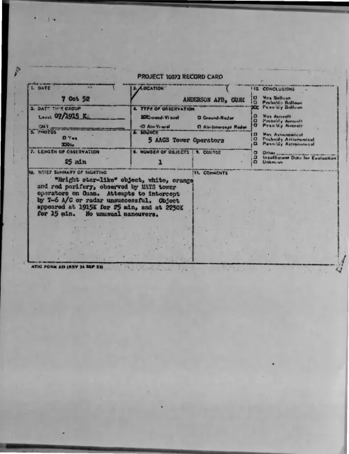 First page of 1952-10-6383711-ANDERSONAFB-GUAM