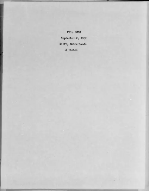 First page of 1952-09-7275072-Delft-Netherlands-2028-