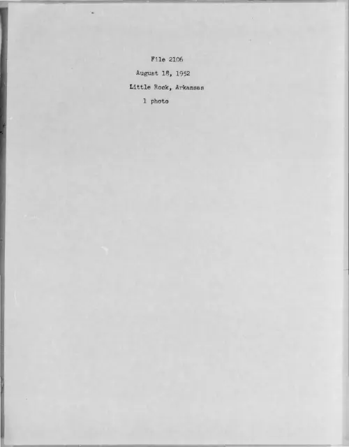 First page of 1952-08-7275057-LittleRock-Arkansas-2106-