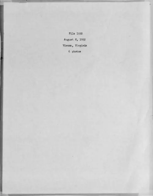 First page of 1952-08-7274910-Vienna-Virginia-1552-