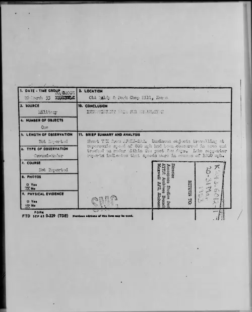 First page of 1953.03 - 6384252 - Old Baldy and Pork Chop Hill, Korea