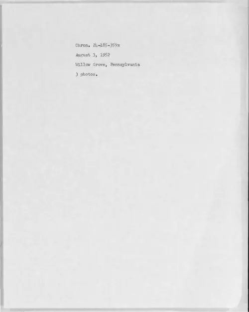 First page of 1952-08-6982273-WillowGrove-Pennsylvania