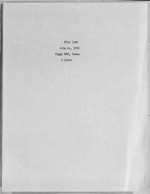 First page of 1952-07-7274633-BiggsAFB-Texas-1586-