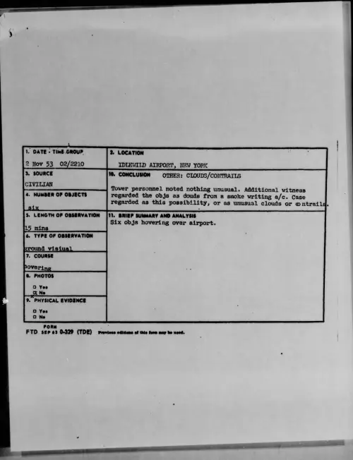 First page of 1953.11 - 6982246 - IDLEWILD AIRPORT, NEW YORK