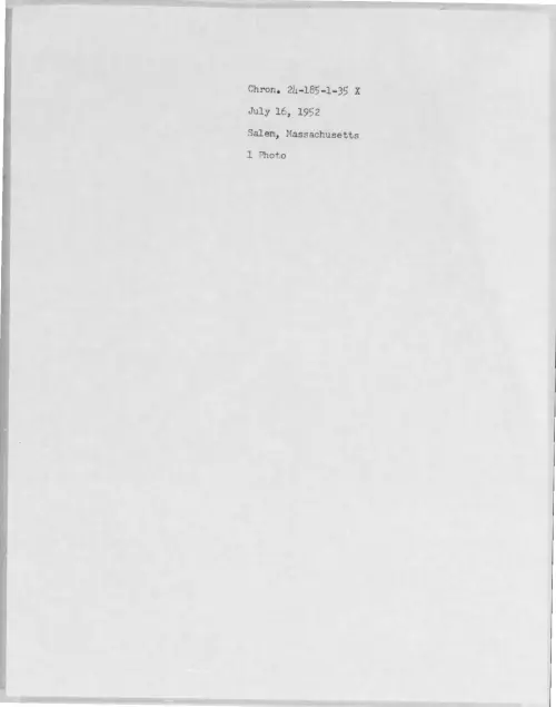 First page of 1952-07-6982286-Salem-Massachusetts
