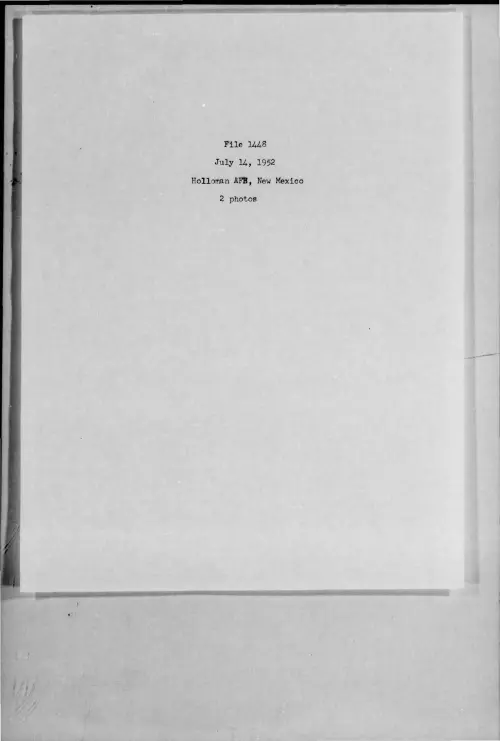 First page of 1952-07-7274454-HollomanAFB-NewMexico-1448-