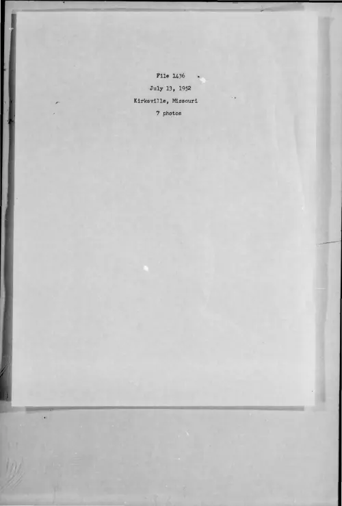 First page of 1952-07-7274433-Kirksville-Missouri-1436-