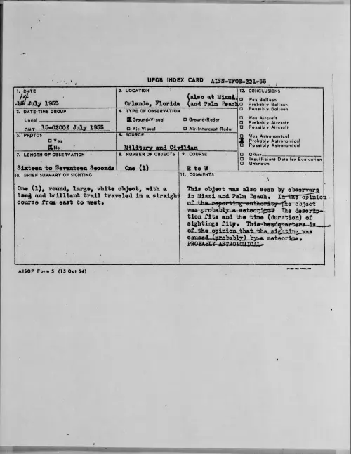 First page of 1955.07 - 6969784 - Orlando, Florida (also at Miami, and Palm Beach)