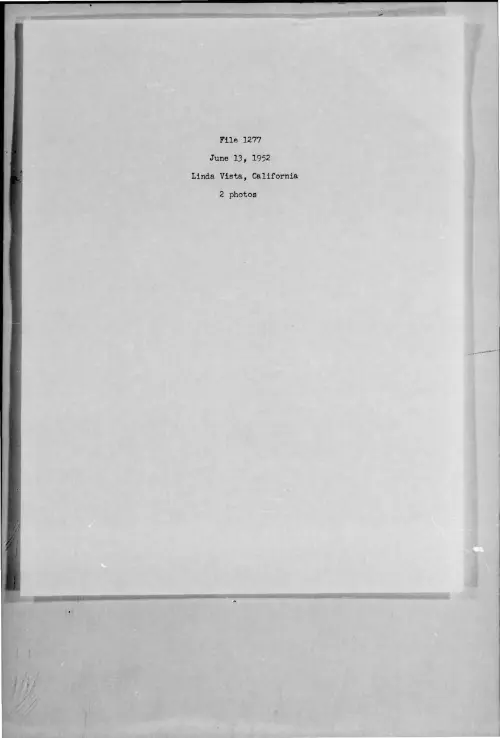 First page of 1952-06-7273945-LindaVista-California-1277-