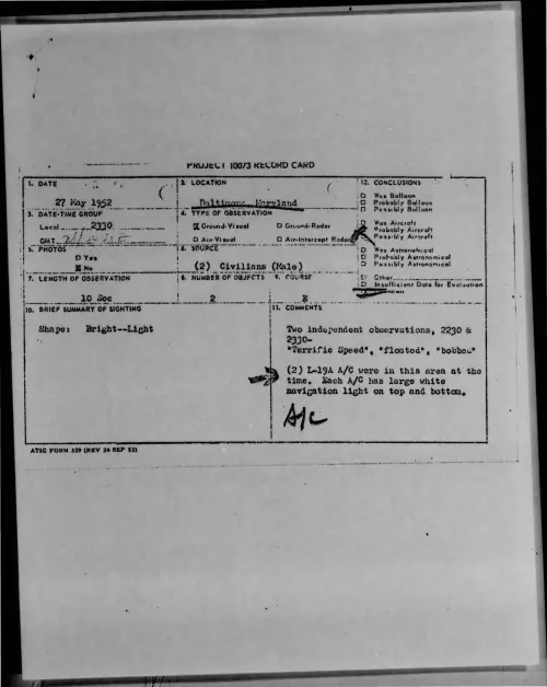 First page of 1952-05-9614225-Baltimore-Maryland