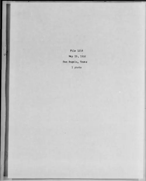 First page of 1952-05-7273921-SanAngelo-Texas-1218-