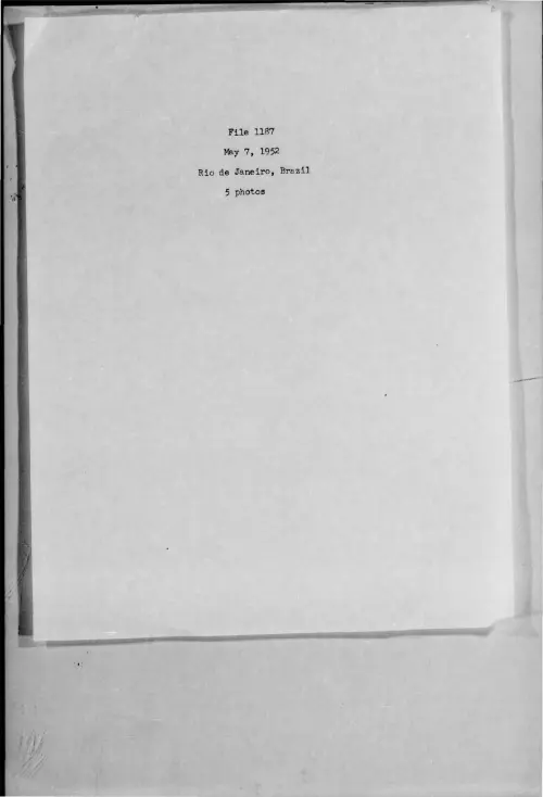 First page of 1952-05-7273816-RioDeJaneiro-Brazil-1187-