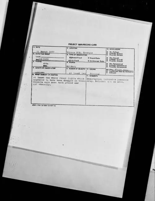 First page of 1957.03 - 6787434 - Glynco NAS, Georgia