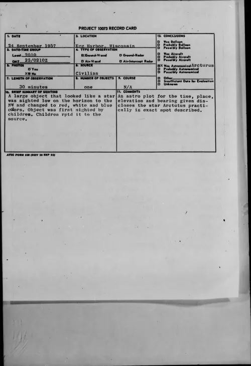 First page of 1957.09 - 6968965 - Egg Harbor, Wisconsin