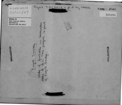 First page of project-twinkle-november-1951 - ProjectTwinkle-November1951