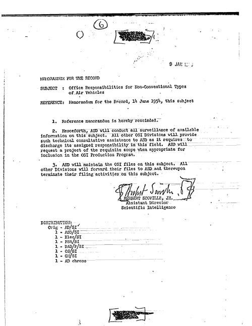First page of CIAUFO - OFFICE RESPONSIBILITIES FOR NON-CONVENTIONAL TYPES OF AIR VEHICLES 2
