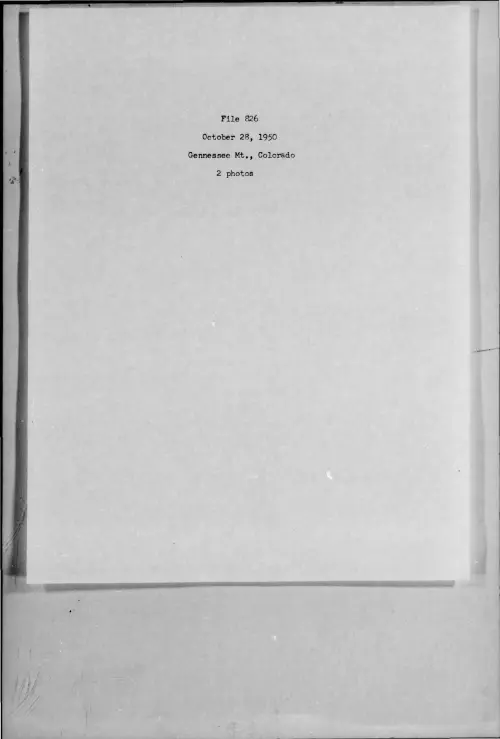 First page of 1950-10-7273484-GennesseeMt--Colorado-826-