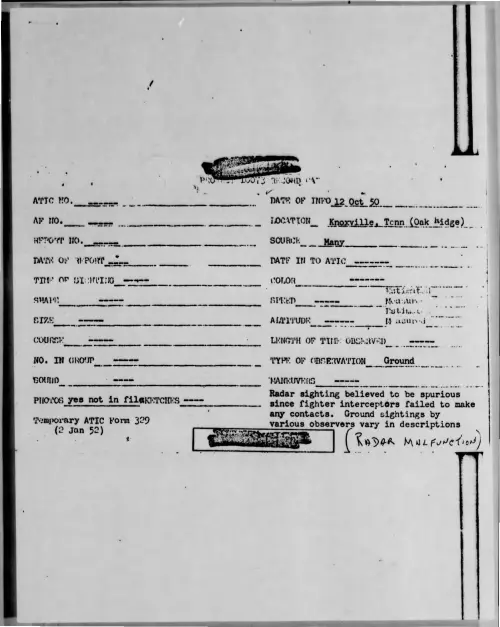 First page of 1950-10-9617459-Knoxville-Tenn-OakRidge-